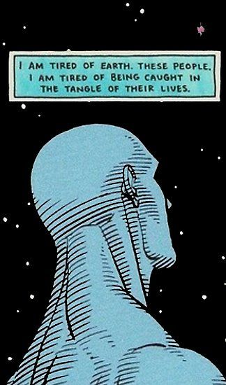 dr. manhattan Watchmen Quotes, Dr Manhattan, Doomsday Clock, Chihiro Y Haku, Yennefer Of Vengerberg, Creating Characters, Silver Surfer, Kawaii Doodles, Detective Comics