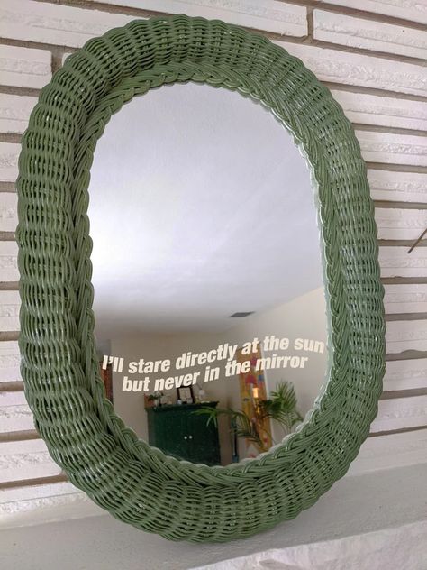 I'll Stare Directly at the Sun but Never in the Mirror - Etsy Car Mirror Decals, Sun Mirror, Indoor Window, Mirror Decal, Anti Hero, Mirror Stickers, Window Mirror, Small Mirrors, Large Mirror