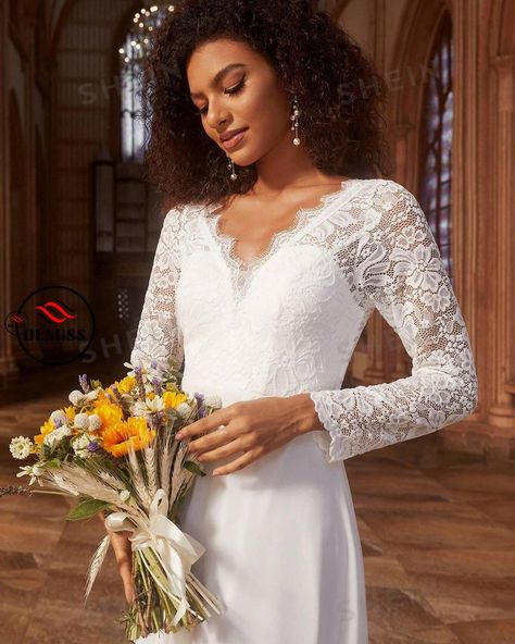 https://dengss.clothing/dengss-ever-pretty-contrast-lace-v-neck-floor-length-wedding-dress-without-veil/?feed_id=2543492&_unique_id=6650837a07f9b&utm_source=Instagram&utm_medium=28dengss&utm_campaign=FS%20Posteronline%20clothing#DENGSS #fashion #style #love #instagood #like #beautiful #follow #clothing #model #beauty #happy #cute #shoes #shop #DENGSSFASHION #DENGSSSHOES #DENGSSKIDS Pattern Type: PlainNeckline: V neckDetails: Contrast Lace, ZipperSleeve Length: Long SleeveLength: MaxiType:... Wedding Cricut, Dresses Work, Cricut Wedding, Wedding Projects, Exquisite Gowns, Chiffon Wedding Dress, V Neck Wedding Dress, Ever Pretty, Wedding Dresses For Sale