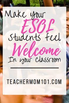 Teaching ESOL is the most rewarding job! Here are some tips to help you make your EL students feel welcome in your classroom! Esol Resources, Esol Classroom, Esl Preschool, Daycare Curriculum, Teaching English Language Learners, Esl Teaching Resources, Ell Students, Responsive Classroom, Esl Classroom