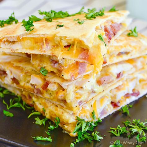 Alice Springs Chicken Quesadilla Recipe - The Weary Chef Breakfast Quesadilla Recipes, Cheesy Chicken Recipes, Alice Springs Chicken, Chicken Quesadilla Recipe, Breakfast Quesadilla, Quesadilla Recipes, Alice Springs, Chicken Quesadillas, Grilling Chicken Breast