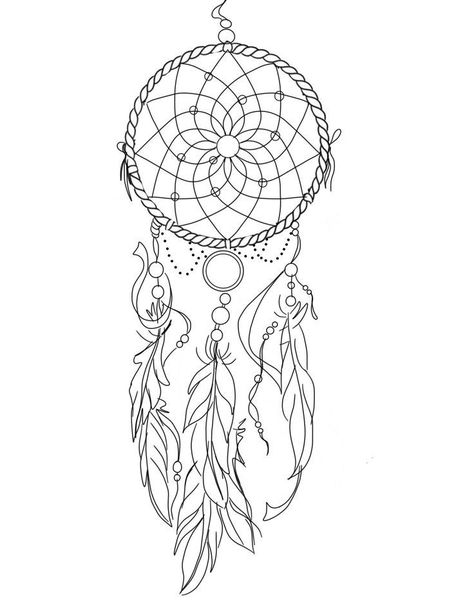 Dreamcatcher Tattoo Stencil, Dream Catcher Outline, Atrapasueños Tattoo, Dreamcatcher Drawing, Dream Catcher Drawing, Watercolor Tattoo Ideas, Dream Catcher Tattoo Design, Native American Tattoos, Dream Catcher Tattoo