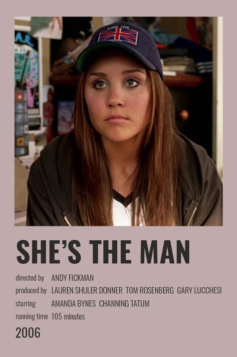 Amanda Bynes Movies, Movie Polaroids, Alternative Posters, She's The Man, Comfort Movies, Polaroid Poster, Minimalist Posters, Ending A Relationship, Movie Poster Wall