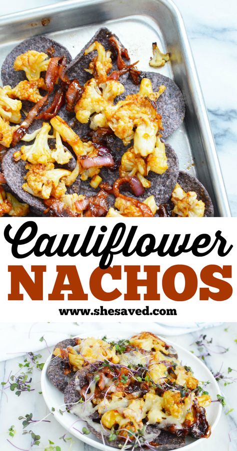 Cauliflower Nacho Recipe Cauliflower Nacho, Unique Party Appetizers, Cauliflower Nachos, Best Nacho Recipe, Nachos Recipes, Nacho Recipe, Bbq Cauliflower, Holiday Party Appetizers, Green Snacks