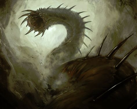 Terrra-vermis | The Land of Algeck Wiki | Fandom Giant Worm, Earth Worm, Animal Behavior, Creature Concept, Elder Scrolls, Color Blending, The Land, Fantasy Creatures, The Earth