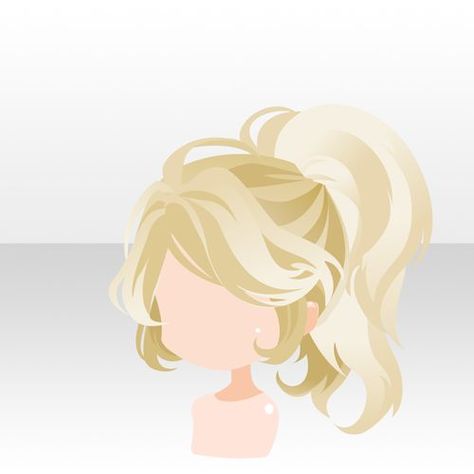 Gotcha Outfits, Blond Ponytail, Haircut Ponytail, Hairstyles Reference, Anime Ponytail, Ponytail Drawing, Hairstyles Anime, Chibi Manga, Anime Haircut