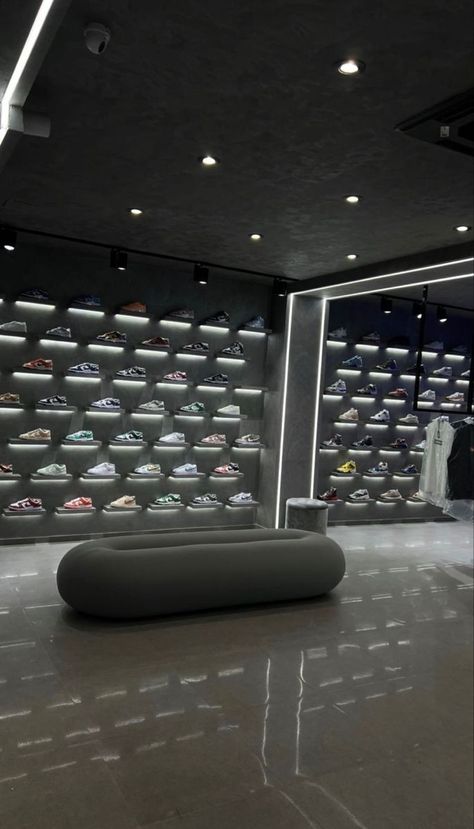 Shoes Interior Design, Shoe Display Retail, Jennie Spot, Urban Necessities, Hype Store, Sneaker Room, Shoes Wall, Skechers Store, Sneakerhead Room