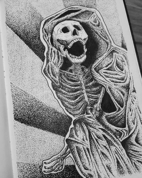 Slobbering  darkness. . . . . #instartist_ #gothicart #artistsofinstagram #Art #sketchbook #sketch #darkart #skeletonart #stipplingartist #stipplingart #darkartwork #illustration #darkness @adamrichesart @instagram @zhcomicart @gawx_art @camcreatez Stippling Art, Gothic Art, Art Sketchbook, Art Drawing, Tatting, Sketch Book, Sketch, Drawings, Instagram