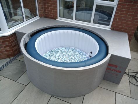 Small Fiberglass Pools, Lazy Spa, Hot Tub Pergola, Backyard Goals, Garden Spa, Yard Remodel, Piscina Intex, Hot Tub Surround, Hot Tub Room