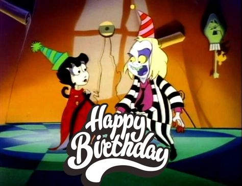 Happy Birthday Horror Fan, Horror Happy Birthday, Happy Birthday Horror, Beetlejuice Birthday, Happy Birthday Halloween, Happy Birthday Doodles, Birthday Doodle, Bday Wishes, Beetle Juice