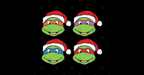 Teenage Mutant Ninja Turtles Christmas, Turtle Design, Christmas Stickers, Mutant Ninja, Teenage Mutant, Teenage Mutant Ninja, Teenage Mutant Ninja Turtles, Ninja Turtles, Cool Walls