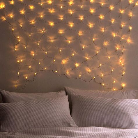 Cosy nights in are what Sunday's are about right? Check out the fishnet lights and more at typo.com #typoshop #typolights #fairylights Hostel Room Decor With Fairy Lights, Moroccan Fairy Lights, Fairy Lights Over Headboard Dangling, Yellow Fairy Lights, Fish Net Decor, Typo Shop, Warm Yellow Fairy Lights, Net Lights, Fish Net