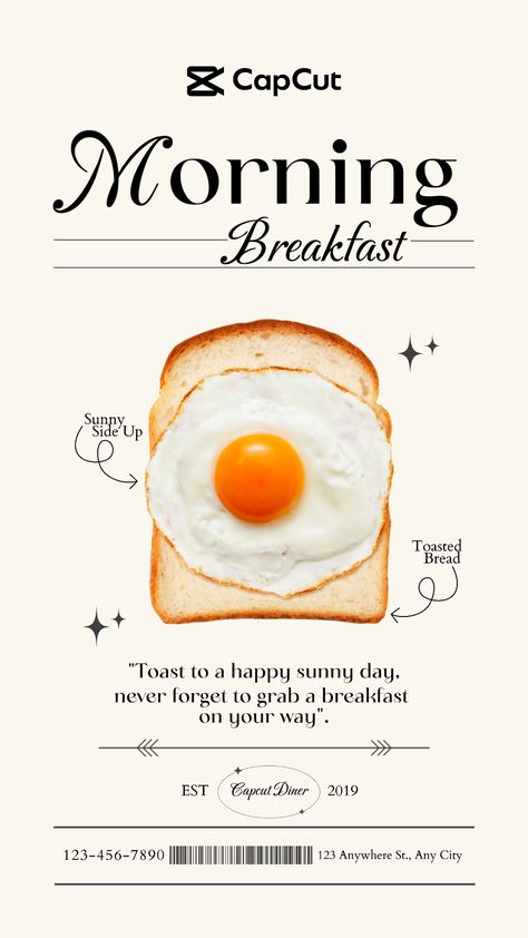 Food & Beverage I Breakfast I Product Display I Marketing Poster Capcut Creator Follow me on Capcut app: Rissa Gonzales486 Behance: Rissa Gonzales Breakfast Graphic Design, Breakfast Poster Design, Bagels Nyc, Breakfast Poster, Breakfast Design, Beverage Poster, Social Media Content Planner, Social Media Advertising Design, Marketing Poster