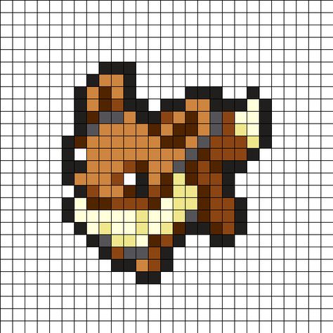 #133 Eevee Pokémon Minecraft, Minecraft Pokemon, Pokemon Blanket, Pokémon Perler, Pixel Pokemon, C2c Patterns, Pokemon Ideas, Pokemon Perler, 151 Pokemon