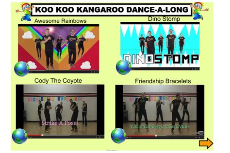 Dance and move to re-energize and re-focus. SafeShare Links to fabulous dances by the hilarious Koo Koo Kangaroo for your IWB. http://interactivelessons.com.au/ Koo Koo Kangaroo, Movement Activities, Brain Breaks, You're The Best, Strike A Pose, Kids Stuff, Learning Activities, Kangaroo, Brain