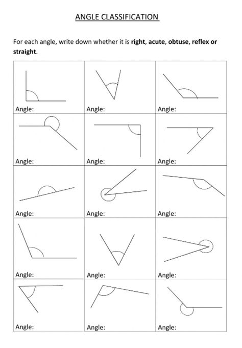 Types Of Angles Worksheet, Acute Obtuse Right Angles Activities, Angles Worksheet For Grade 5, Angles Activities, Angles Math Activity, Angle Activities, Teaching Websites, Angles Math, Angle Relationships