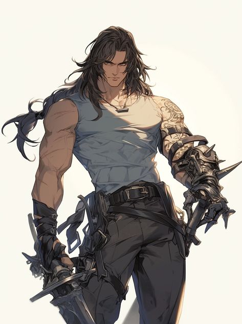 My Images Barbarian Character Design, Barbarian Character Design Male, Barbarian Dnd, Anime Male, Male Characters, Art Characters, Character Design Male, Character Concept, Anime Character Design