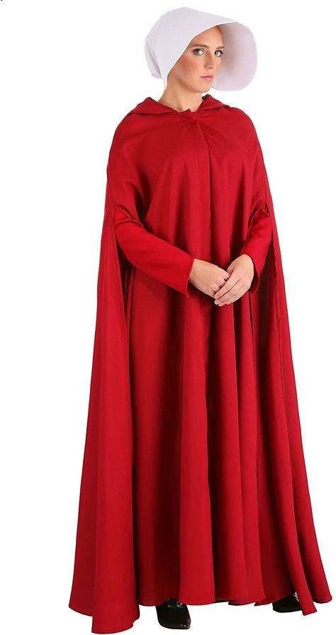 Handmaid's Tale Womens Fancy Dress Costume Small/Medium Red : Amazon.co.uk: Toys & Games Handmaid's Tale Costume, Handmaids Tale Costume, Female Movie Characters, White Bonnet, Handmaids Tale, Red Cloak, Movie Character Costumes, Sensible Shoes, Plus Size Costume