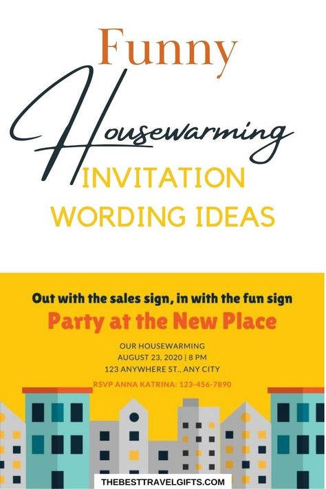 Funny housewarming invitation wording ideas with an example of a housewarming invitation idea Housewarming Card Message, Housewarming Party Invite, Housewarming Invitation Wording, Funny Housewarming Invitations, Housewarming Invitation Message, New House Party Invitation, Housewarming Invites, House Warming Party Invitation Card, House Warming Party Invites