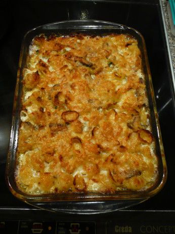 Dee's Catfish Shrimp Alfredo Casserole Shrimp Casserole Recipes, Alfredo Casserole, Shrimp Casserole, Farm Recipes, Southern Living Recipes, Shrimp Alfredo, Herb Stuffing, Canned Mushrooms, Cream Of Celery Soup