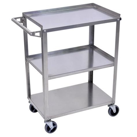 Stainless Steel Work Table, Utility Cart, Swivel Casters, Restaurant Supplies, Work Table, Commercial Kitchen, Kitchen Cart, Luxor, Dining Room