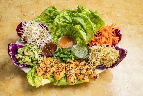 Cheesecake Factory lettuce wraps Cheesecake Factory Restaurant, Thai Lettuce Wraps, Thai Chicken Lettuce Wraps, Asian Chicken Lettuce Wraps, Chicken Lettuce Wraps Recipe, Cheesecake Factory Recipes, Grape Salad, Chicken Lettuce Wraps, Asian Chicken