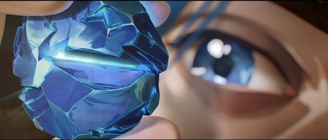 Jinx Arcane League of Legends Hextech Crystal, League Of Legends Arcane, Jinx Cosplay, Life Drawing Reference, Photo Editing Tutorial, Film Inspiration, Lol League Of Legends, Blue Gems, Sound Design