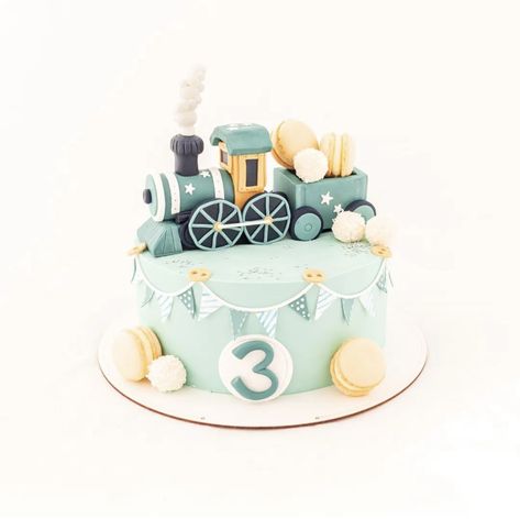 Birthday Cake Train Boys, Train Second Birthday Cake, Train Themed Birthday Cake, Train Cakes For Boys, Train Cake Ideas, Train Theme Cake, Train Birthday Party Cake, Dedication Cake, Train Birthday Cake