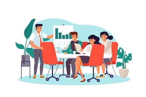 Flat people on business training illustr... | Free Vector #Freepik #freevector #business #people #human #business-people Financial Statement Analysis, Medical Videos, Lean Six Sigma, Animation Explainer Video, Financial Analyst, Core Training, Leadership Training, Video Production Company, Training And Development