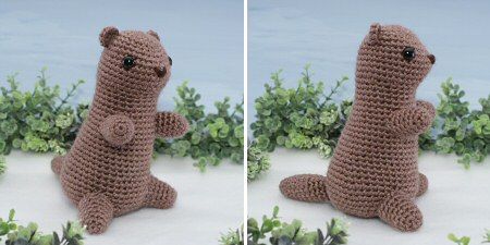 Cute groundhog says spring is coming early this year.  Found on Planet June's craft blog. Groundhog Crochet Pattern, Crochet Groundhog Free Pattern, Crochet Groundhog, Cute Groundhog, June Crafts, Ground Hog, Crocheted Toys, Pattern Collection, Groundhog Day