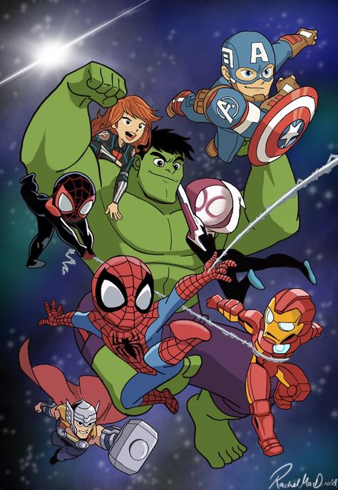 Chibi Marvel, Door Design Photos, Kids Area, The Avengers, Amazing Spider, Comic Heroes, Art Club, Marvel Art, Girl Room