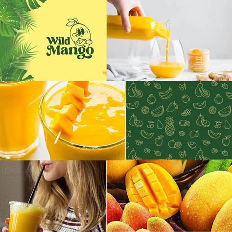 “wild mango” 🥭 Make some more design/mockups retail to the wild mango brand! (It’s about the fresh juice and smoothie bar serving up perfect refreshing blends to cool off this summer with the quality fruits and vegetables sourced worldwide) - @briefhaus - #bhwildmango #briefhaus #WildMangoProject #WildMangoLogo #WildMangoBranding Smoothie Bar Branding, Bar Branding Design, Mango Logo, Juice Logo, Food Logo Design Inspiration, Tropical Illustration, Juice Branding, Smoothie Bar, Food Logo Design