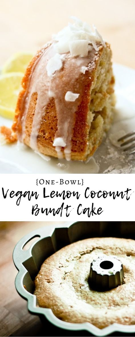 One Bowl Vegan Meyer Lemon Coconut Bundt Cake...SO easy and delicious! Make this in one bowl, and pour and bake! #vegan #bundt #Bundtcake #lemoncake #vegancake www.feastingathome.com Vegan Lemon Coconut Cake, Vegan Bundt Cake Recipes, Vegan Bundt Cake, Lemon Coconut Cake, Coconut Bundt Cake, Vegan Coconut Cake, Vegan Lemon Cake, Vegan Baking Recipes, Lemon Bundt Cake