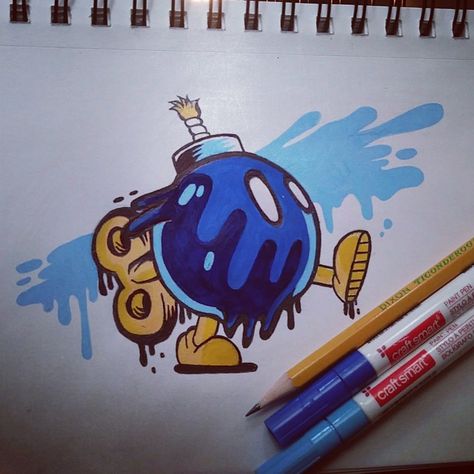 By:Slick Graffiti Art Drawing Ideas, Graffiti Drawing Ideas, Graffiti Art Drawing, Art Drawing Ideas, Graffiti Wildstyle, Doddle Art, Graffiti Doodles, Posca Art, Graffiti Style Art