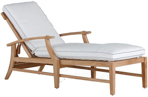 Croquet Chaise - White - SUMMER CLASSICS INC Patio Benches, Teak Chaise Lounge, Garden Hammock, Patio Chaise Lounge, Outdoor Daybed, Patio Chaise, Chaise Lounges, Replacement Cushions, Outdoor Furniture Collections