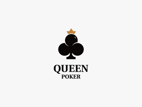 Queen Poker by Fauzi Mutaqin Poker Logo, Pub Logo, Geometric Logos, Casino Logo, Logo Sketches, Brand Symbols, Playing Cards Design, Photo Logo Design, Club Card