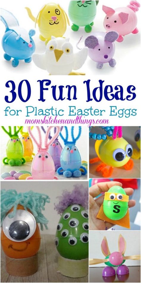 30 Fun Ideas for Plastic Easter Eggs - Crafty Morning Diy Bunnies, Turtle Eggs, Diy – Velikonoce, Diy Easter Eggs, Crafty Morning, One Egg, Plastic Easter Eggs, Easter Eggs Diy, Easter Egg Crafts