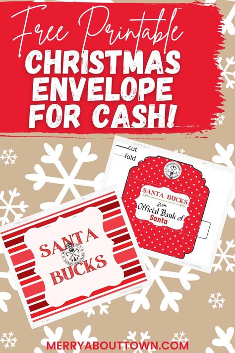 Grab our Free Printable Christmas Cash Envelope! It is an easy way to make Christmas special for those on your Christmas list without having to go to the mall. Just download, print, fold and go. Cute and everyone loves cash! Christmas Cash Envelope Free Printable, Money Envelope Template, Christmas Envelope Template, Make Christmas Special, Christmas Money Cards, Envelope Template Printable, Christmas Envelope, Coffee Gifts Card, Braids Ideas