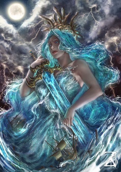 ArtStation - Fanart: Sea Fairy Cookie, Z A I N O R A Fairy Widget, Water Fairy Art, Sea Fairy Cookie Fanart Human, Sea Fairy Cookie Fanart, Cookie Run Kingdom Fanart Sea Fairy, Goddess Water, Goddess Of The Sea Art, Cookie Run Kingdom Sea Fairy Cookie, Aqua Aesthetic