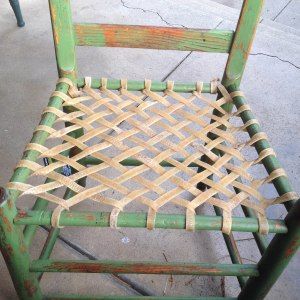 Rawhide close [Must figure out how to repair a seat like this without re-doing the whole thing.] Chair Weaving, Antique Ladder, Antique Furniture Restoration, Macrame Chairs, Chair Repair, White Furniture Living Room, Ladder Back Chairs, Woven Chair, Woven Furniture