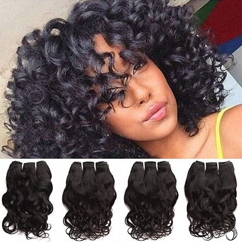 Spiral Hair Curls, Wet Look Hair, Brazilian Human Hair Weave, Layered Curly Hair, Curly Crochet Hair Styles, Crochet Hair Extensions, Brazilian Hair Weave, Crochet Braids Hairstyles, Short Hair Wigs