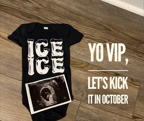 Ice Ice Baby Announcement, Ice Ice Baby Pregnancy Announcement, Baby 3 Announcement, Baby 2 Announcement, Pregnancy Announcement Pictures, Announcement Pictures, Pregnancy Ideas, Cute Pregnancy Announcement, Family Bbq