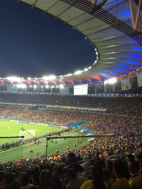 Maracana stadium. Rio de Janeiro, Brazil.   Spain-Chile. Fifa World Cup 2014 Brazil Stadium, Fifa World Cup Stadium, Fifa 2014 World Cup, World Cup Stadiums, Brazil World Cup, Rio Brazil, World Cup 2014, Dream Travel Destinations, Hockey Rink