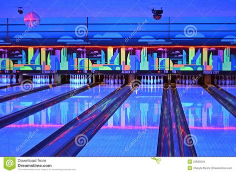 90s Bowling Alley, Cosmic Bowling, Golf Bar, Bowling Alley, Graphic Design Layouts, Summer Bucket Lists, Bowling, Layout Design, Stock Images Free