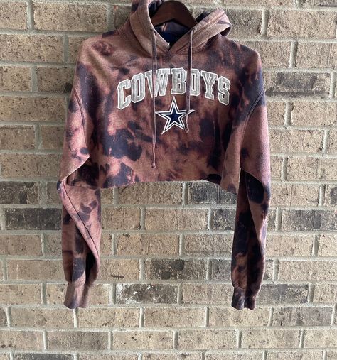 Hand cropped and bleached Dallas Cowboys Authentic hoodie. Size: Medium. Dallas Cowboys Hoodie, Cowboys Hoodie, Dallas Cowboys, Dallas, Gender Neutral, Bleach, Size Medium, Sweatshirts, Trending Outfits