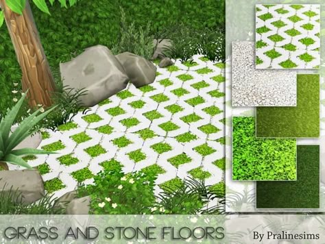 Pralinesims' Outdoor Floors Sims4 Clothing, Sims 4 Nails, 4 Aesthetic, Sims Free Play, Sims 4 House Building, Free Sims 4, The Sims 4 Packs, Garden Floor, Sims 4 House Design