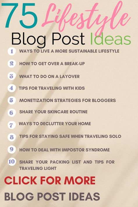 75 Blog Post Ideas for Lifestyle Bloggers Personal Blog Post Ideas, Blogging 2023, Blogging 2024, Travel Blog Post Ideas, Social Media Marketing Planner, Business Knowledge, Blog Post Topics, Blog Post Ideas, What To Write About