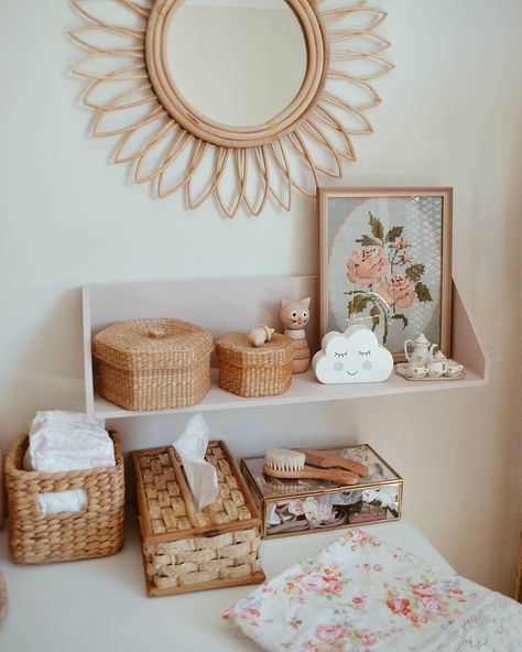 She has the most gorgeous nursery now, after collecting vintage stuffs for months, it starts to look like a perfect little girl space Baby Room Boy, Beautiful Nursery, Nursery Inspo, Gender Neutral Nursery, Baby Bedroom, Nursery Inspiration, Boho Nursery, Nursery Neutral