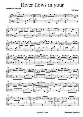 River flows in you Sheet Music Yiruma Piano Sheet Music Free pdf Download River Flows In You Sheet Music, River Flows In You Piano Letters, River Flows In You Piano, Yiruma Piano, Free Guitar Sheet Music, Piano Tabs, Accordion Sheet Music, Popular Piano Sheet Music, Alto Saxophone Sheet Music