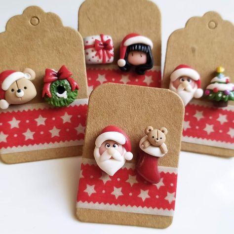 Polymer Clay Gifts, Porcelain Christmas Ornaments, Clay Christmas, Polymer Clay Jewelry Tutorials, Christmas Clay, Polymer Clay Christmas, Polymer Clay Jewelry Diy, Polymer Clay Animals, Polymer Crafts